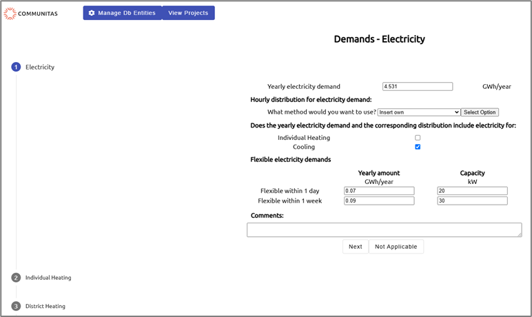 Energy Community Planning Tool block diagram.